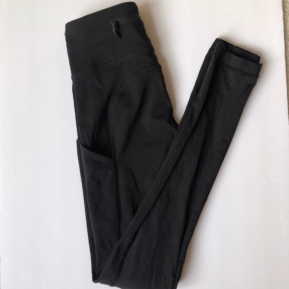 lululemon athletica Pants - Lululemon Tight Legging Pockets Back Zip Size 2